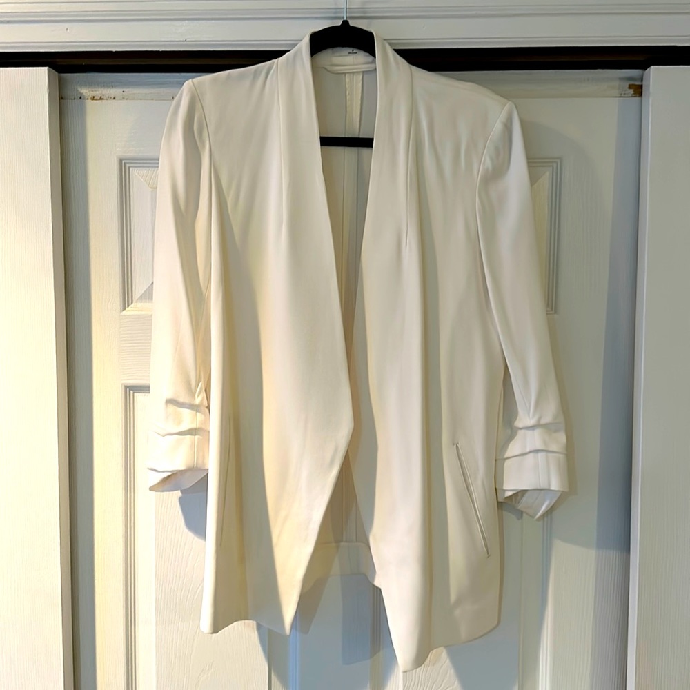 Aritzia Babyton Power Blazer Espace (white)